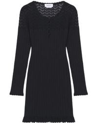 McQueen - Pointelle Knit Mini Dress - Lyst
