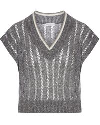 Brunello Cucinelli - V-Neck Sweater - Lyst