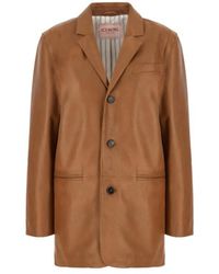 Iceberg - Button Leather Jacket - Lyst