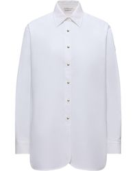 Moncler - Logo Patch Long Sleeved Shirt - Lyst