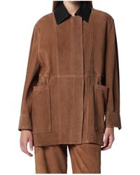 Nour Hammour - Long-Sleeved Leather Jacket - Lyst