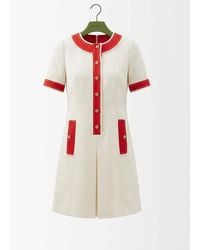 Gucci - Contrast-Color A-Line Mini Dress - Lyst
