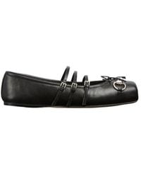Gucci - Horsebit Leather Flat - Lyst