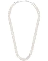 Celine - Monochroms Double Pearl Necklace - Lyst