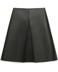 Marni - Nappa Leather Skirt With Pleat - Lyst