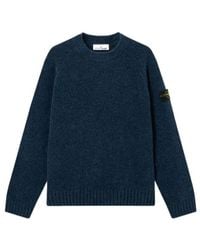 Stone Island - Loose-Fit Crewneck Jumper With Raglan Sleeves - Lyst