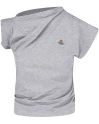 Vivienne Westwood - Orb Logo Cap Sleeve Top - Lyst