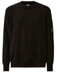 C.P. Company - Lens Detailed Crewneck Jumper - Lyst