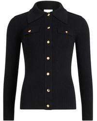 Patou - Ribbed Wool Cardigan - Lyst