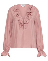 Marella - Ruched Silk Blouse - Lyst