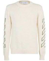 Off-White c/o Virgil Abloh - Arrows Long-Sleeve Knitted Jumper - Lyst