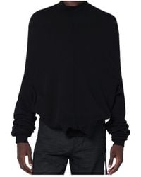 Rick Owens - Double Funnel Neck Strapped Sweatshirt - Lyst