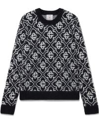 CASABLANCA - Logo Crewneck Sweater - Lyst