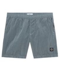 Stone Island - Logo-Patch Elasticated-Waistband Shorts - Lyst