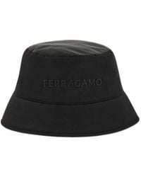 Ferragamo - Ferragamo Logo Embroidered Bucket Hat - Lyst