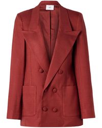 Adam Lippes - Double-Breasted Canvas Blazer - Lyst