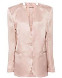 N°21 - Single-Breasted Silk Blazer - Lyst