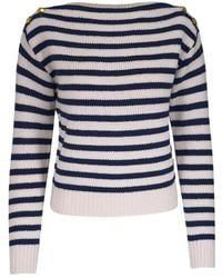 Nili Lotan - Tandy Striped Button Sweater - Lyst