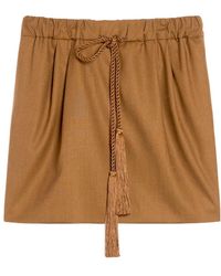 Max Mara - Tabarin Tassel Detailed Mini Skirt - Lyst