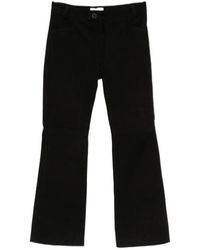 Ernest W. Baker - Suede Flared Trousers - Lyst