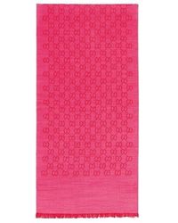 Gucci - Logo Wool Scarf - Lyst