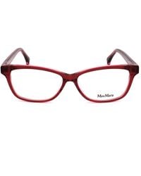 Max Mara - Rectangular Frame Glasses - Lyst