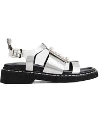 Roger Vivier - Open-Toed Round Head Sandals - Lyst