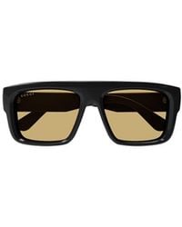 Gucci - Eyewear Rectangle Frame Sunglasses - Lyst