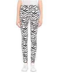 Saint Laurent - Zebra Print Casual Trousers - Lyst