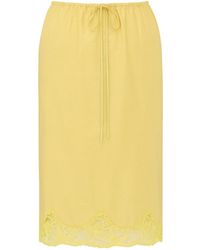 Saint Laurent - Laced Half-Slip Skirt - Lyst