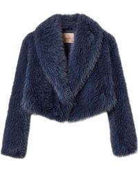 Twinset - Short Faux Fur Jacket - Lyst