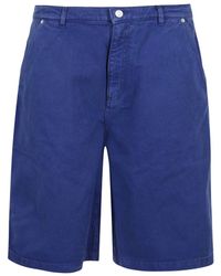KENZO - Logo-Patch Denim Bermuda Shorts - Lyst