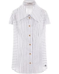 Vivienne Westwood - Striped Short-Sleeved Shirt - Lyst