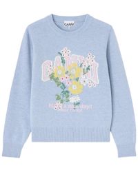 Ganni - Long-Sleeved Sweater - Lyst