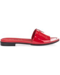 Prada - Flat Bottom Logo Sandals - Lyst