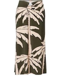 Johanna Ortiz - Printed Gathered Terry Maxi Skirt - Lyst