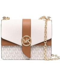MICHAEL Michael Kors - Greenwich Logo Plaque Shoulder Bag - Lyst