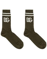 Dolce & Gabbana - Striped Logo Socks - Lyst