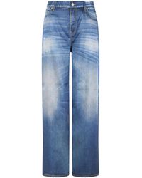 Golden Goose - Wide-Leg Distressed Jeans - Lyst