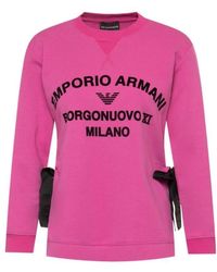 Emporio Armani - Round-Neck Sports Sweater - Lyst