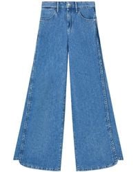 Emporio Armani - High-Rise Wide-Leg Jeans - Lyst