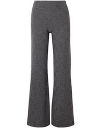 The Elder Statesman - Cashmere Wide-Leg Track Pants - Lyst