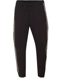 Emporio Armani - Solid Color Striped Comfortable Sports Pants - Lyst