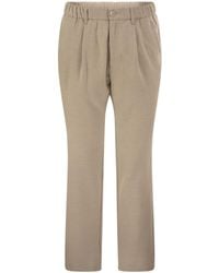 Herno - Elasticated Waist Straight-Leg Trousers - Lyst