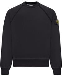 Stone Island - Logo Patch Crewneck Sweatshirt - Lyst