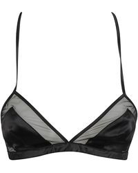 Dolce & Gabbana - Panelled Tulle Satin Bra - Lyst