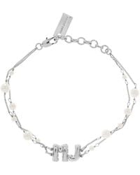 Marc Jacobs - Logo Charm Embellished Bracelet - Lyst