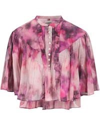 Isabel Marant - Isabel Marant Étoile Ruffled Tie-Dye Top - Lyst