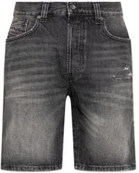 DIESEL - Distressed-Effect Denim Shorts - Lyst