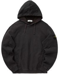 Stone Island - Logo Patch Drawstring Hoodie - Lyst